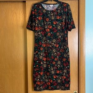 Lularoe floral patterned dress, size large